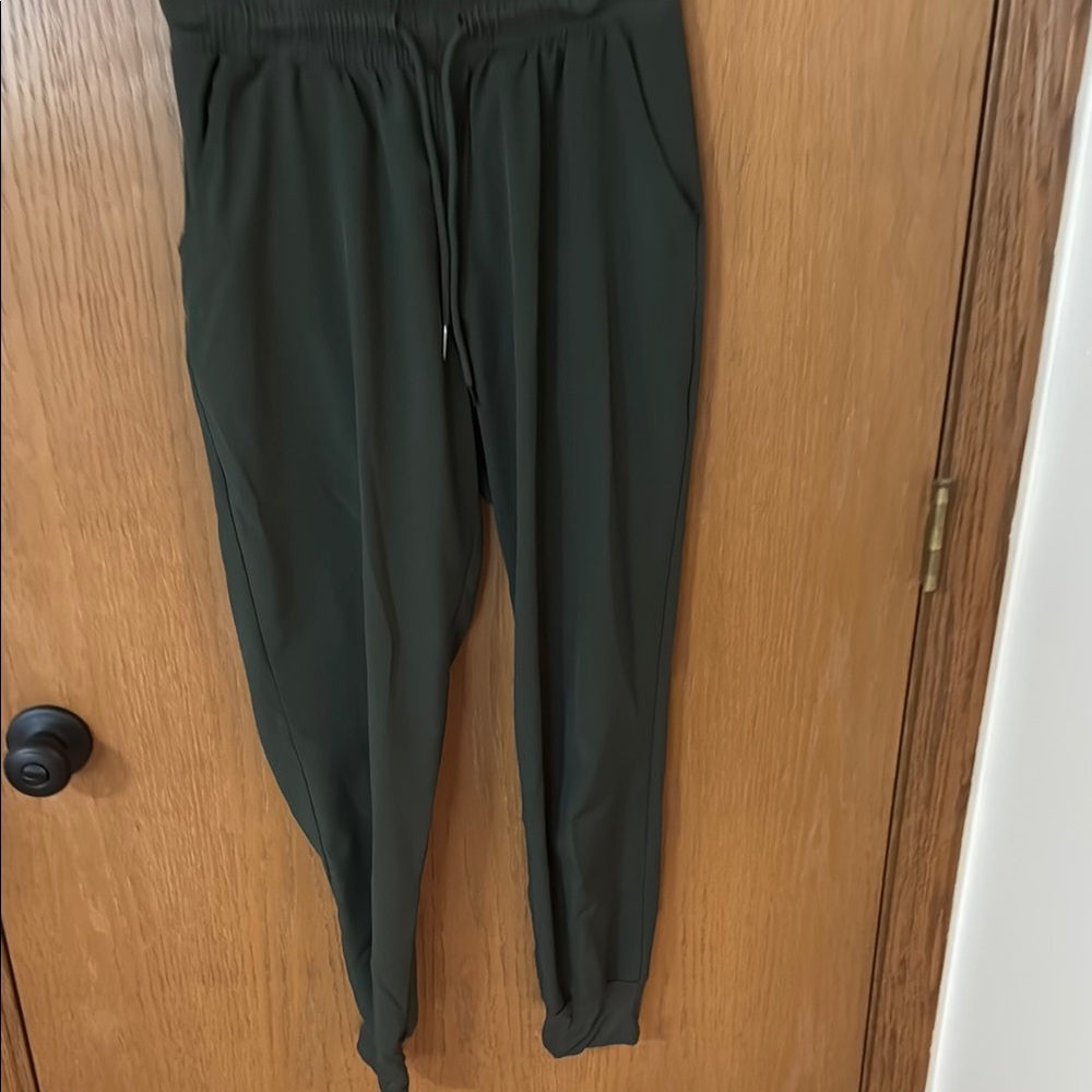 Olive Green Joggers with Elastic Waistband